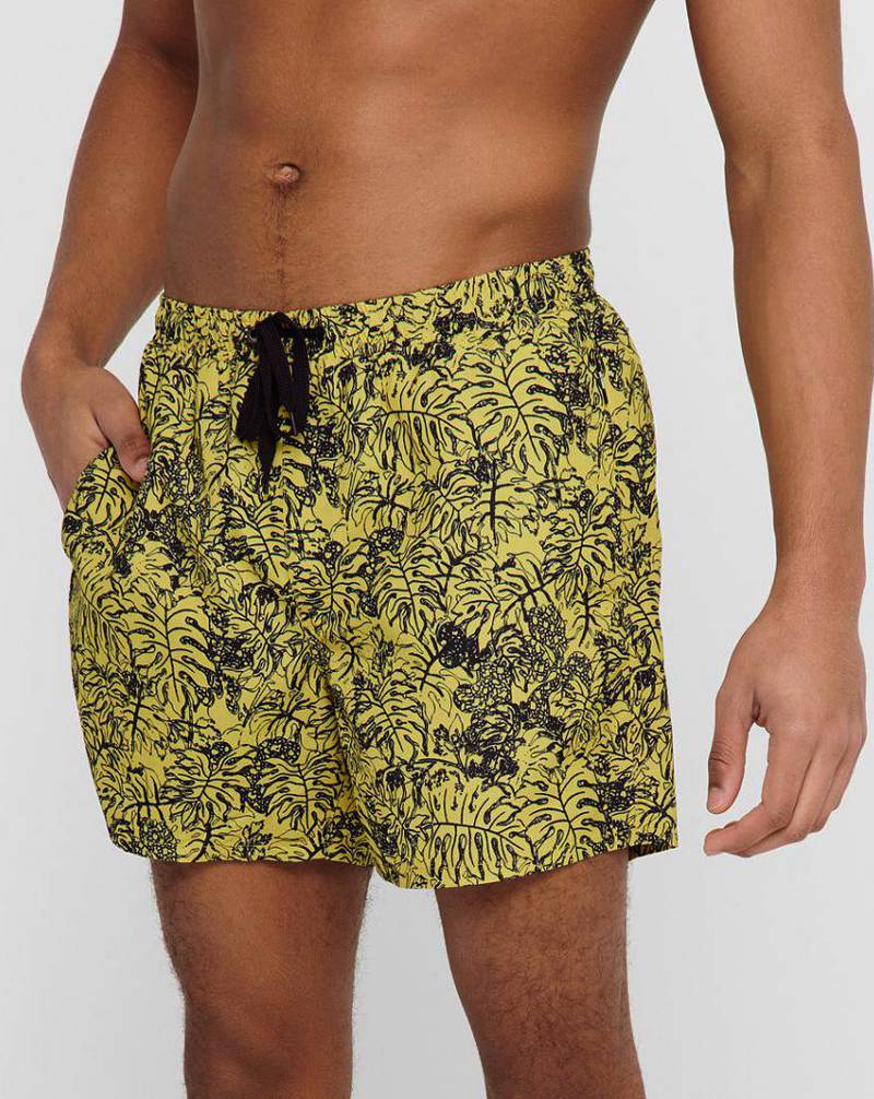 Only & Sons Leaf Print Swim Shorts