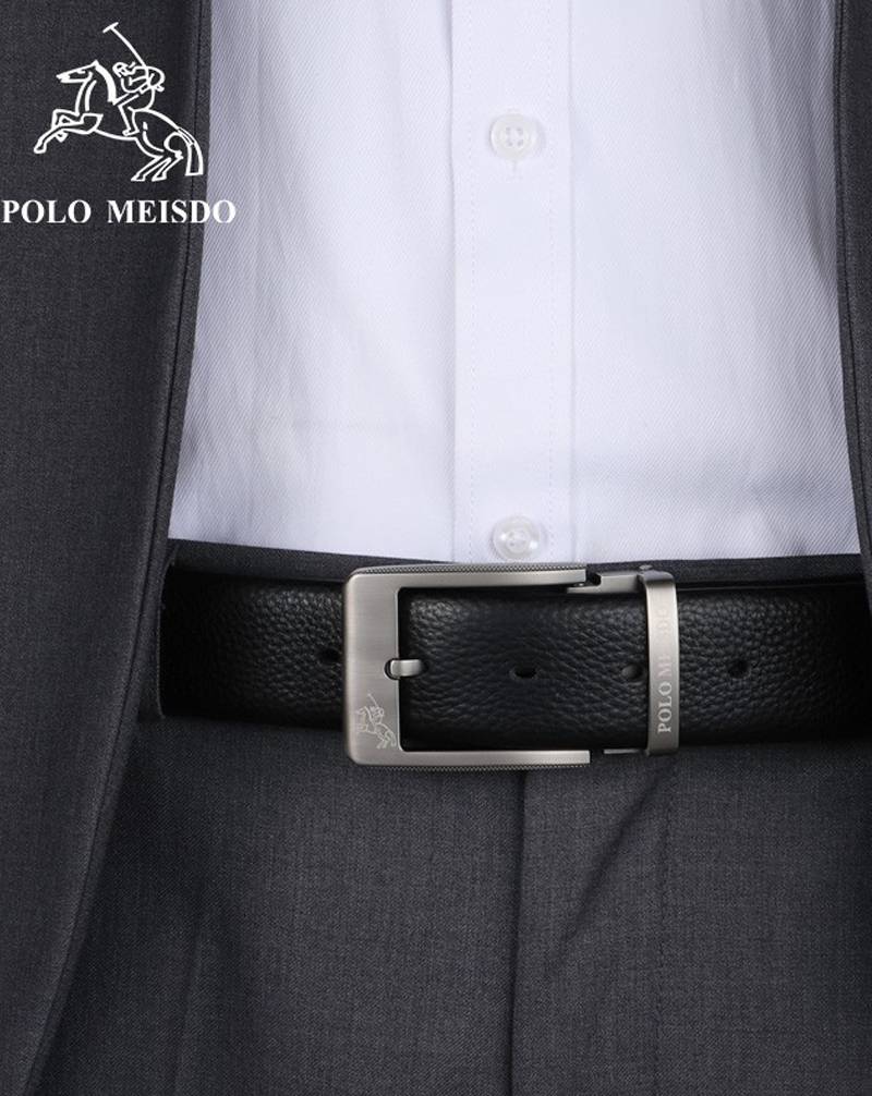 Thắt lưng da nam cao cấp Polo Meisdo, full hộp giấy và túi, thích hợp làm quà tặng - Ảnh 3
