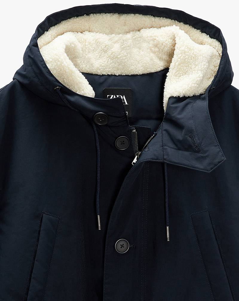 Mẫu áo khoác đẹp parka dành cho phái mạnh từ thương hiệu Zara