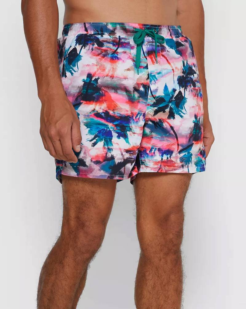 Only & Sons Multicoloured Coconut Print Swim Shorts